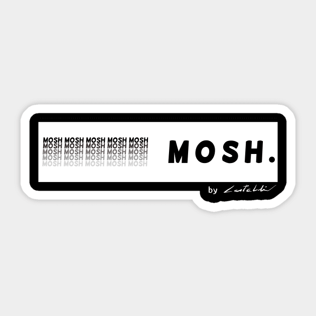 Mosh Black Sticker by Reactionforce